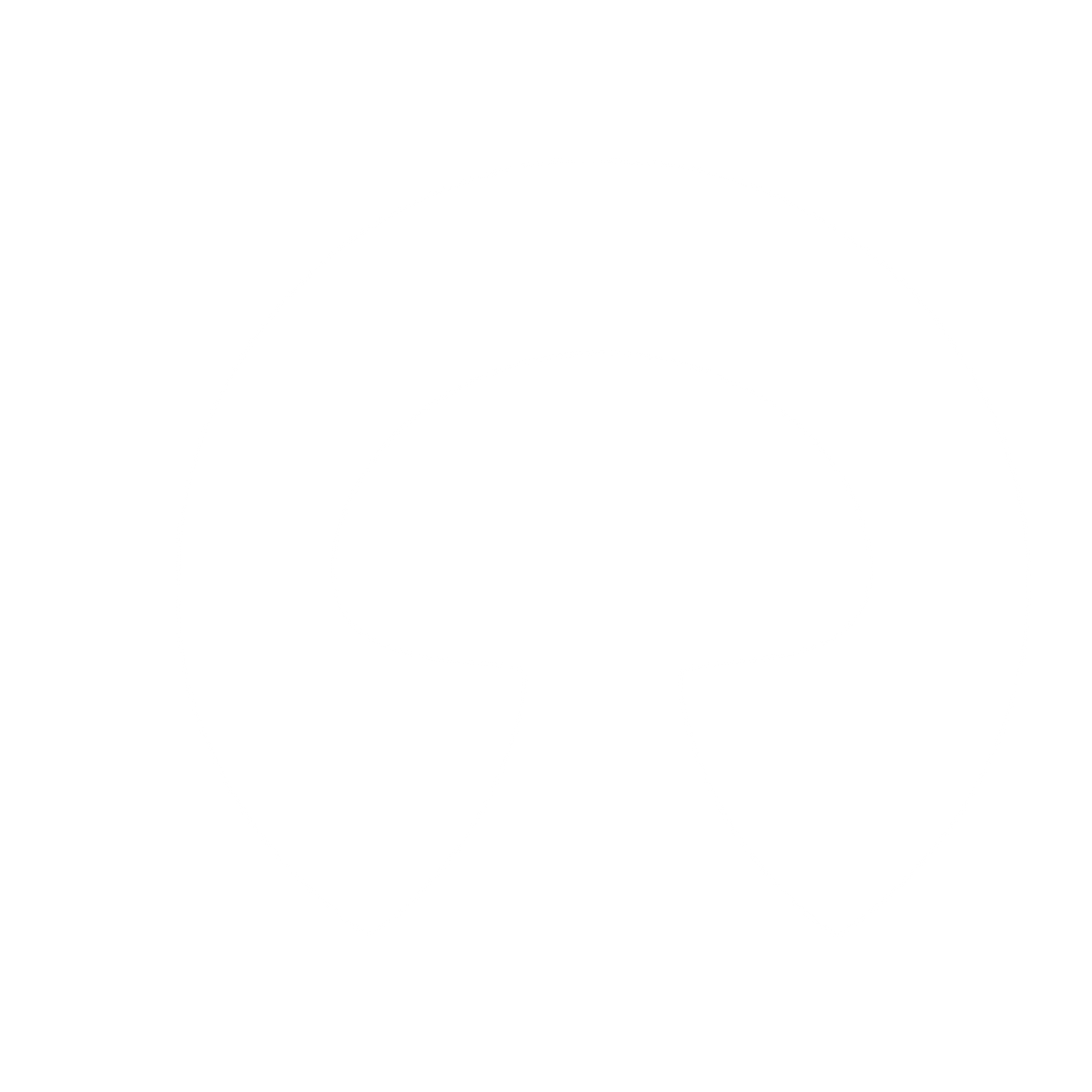 Negative Space Mushroom Logo #ffffff