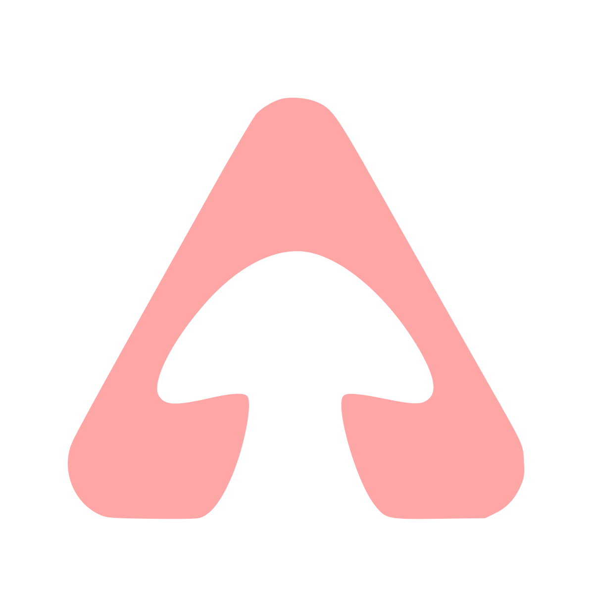Mushroom Negative Space Logo #ffa6a6
