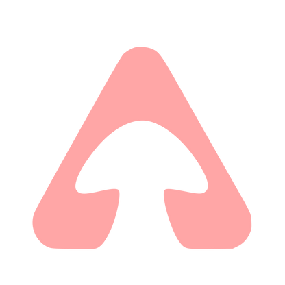 Mushroom Negative Space Logo #ffa6a6