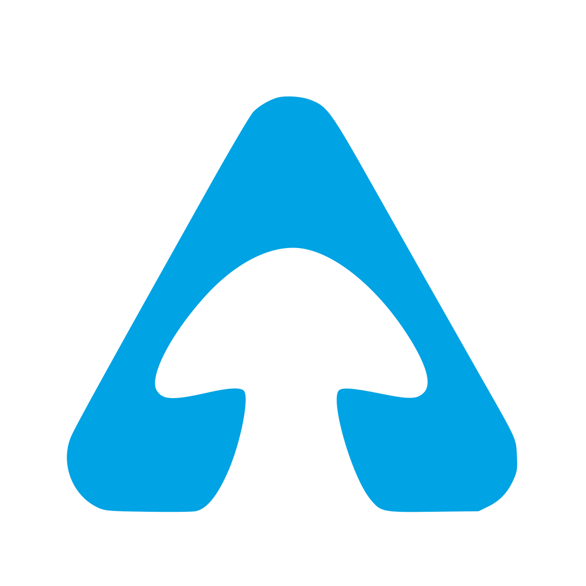 Mushroom Negative Space Logo #00a3e4