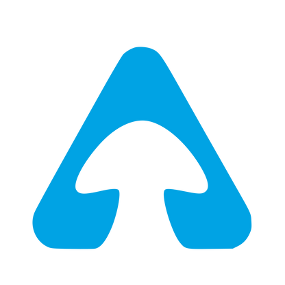 Mushroom Negative Space Logo #00a3e4