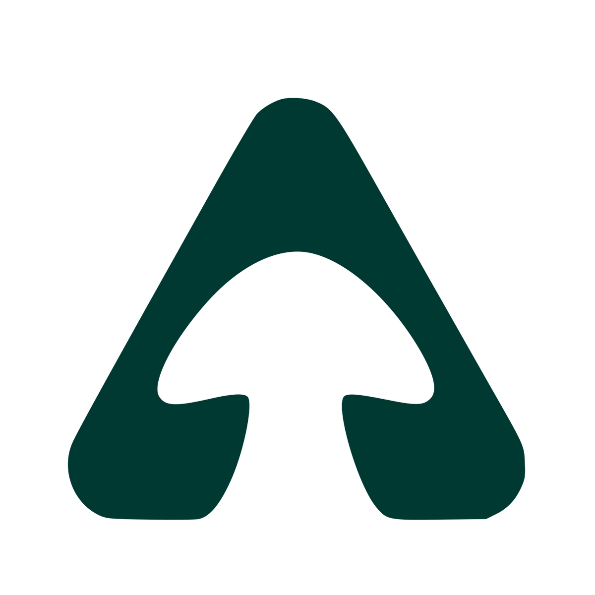 Mushroom Negative Space Logo #003932