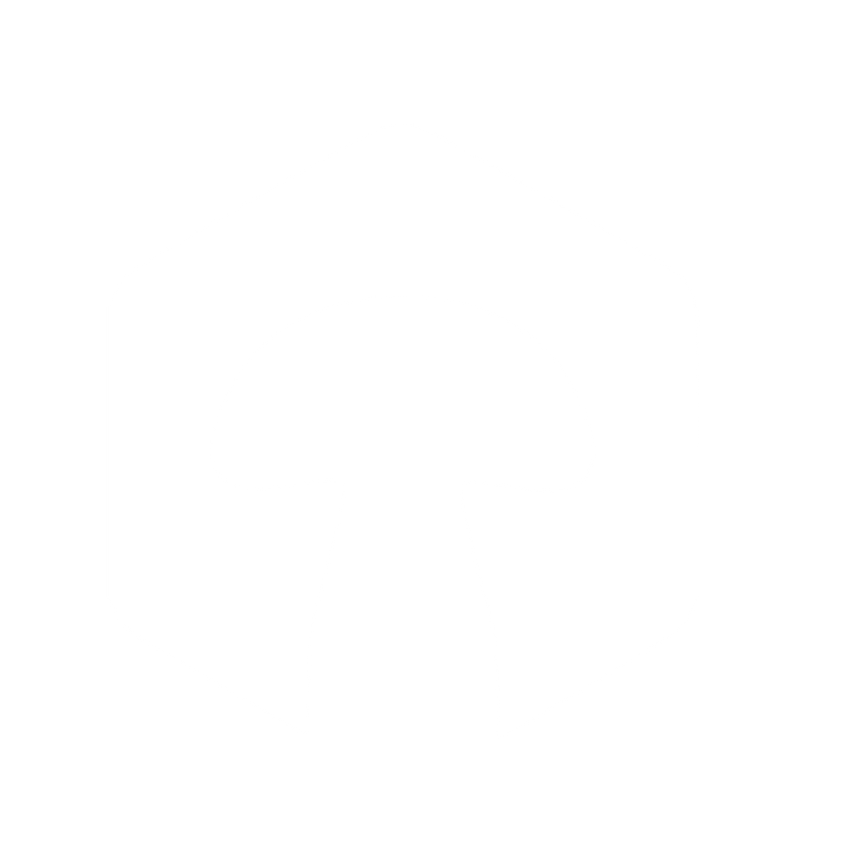 Mushroom Hexagon Negative Space Logo #ffffff