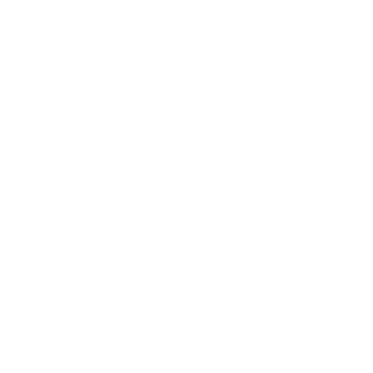Mushroom Hexagon Negative Space Logo #ffffff