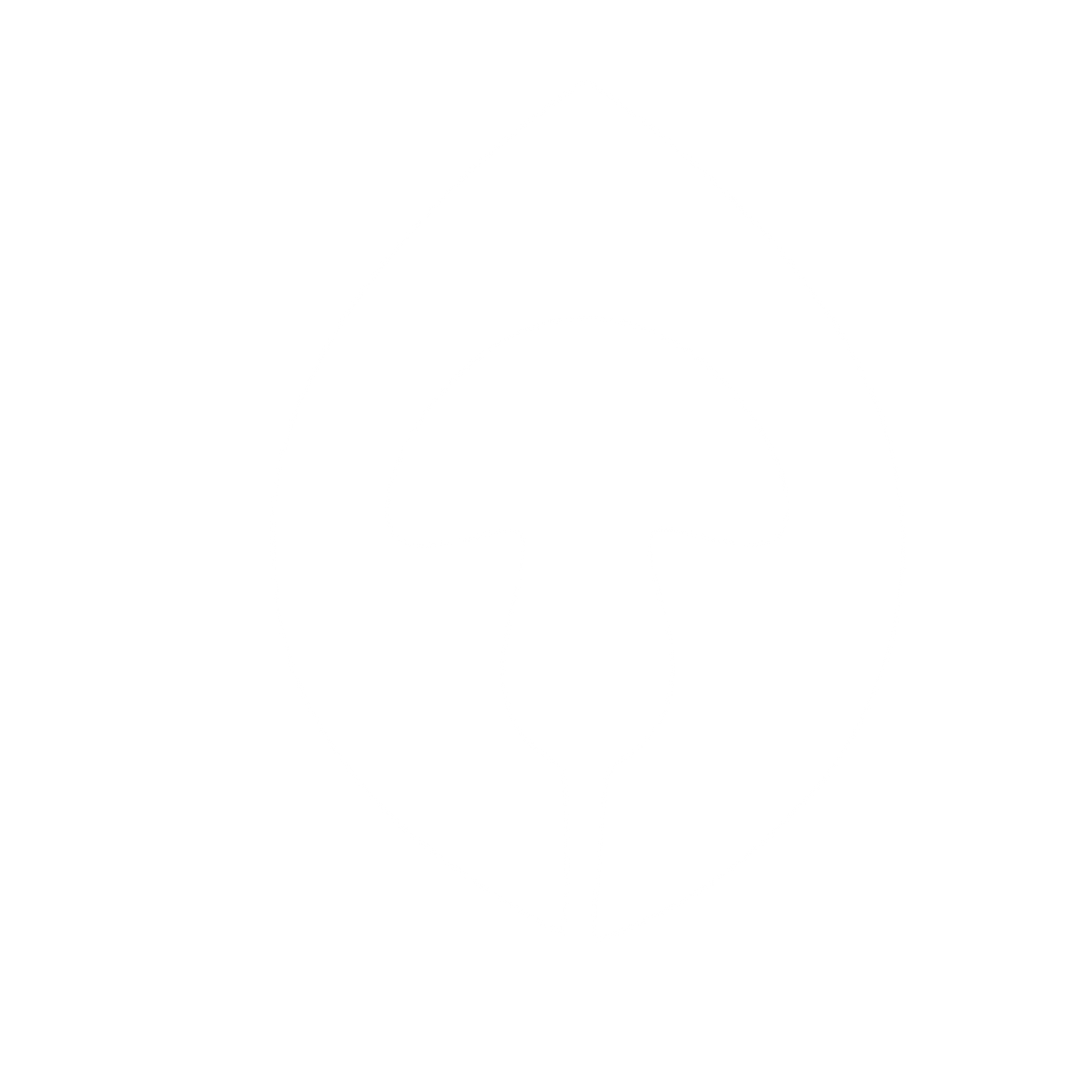 Mushroom Leaf Negative Space Logo #ffffff
