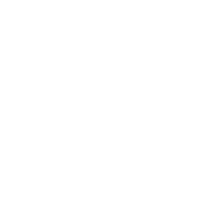 Mushroom Leaf Negative Space Logo #ffffff