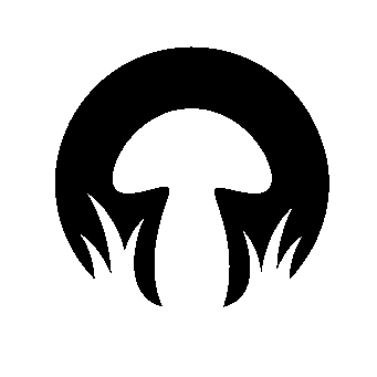 Mushroom Circle Negative Space Logo
