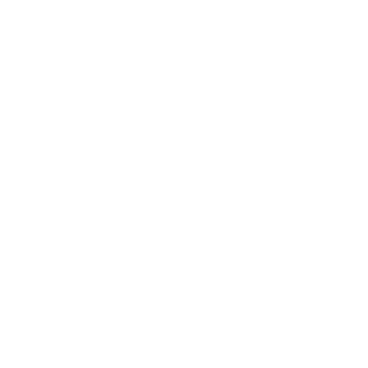 Mushroom Circle Negative Space Logo #ffffff