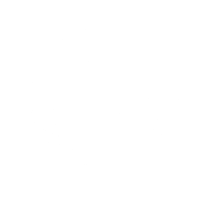 Mushroom Circle Negative Space Logo #ffffff