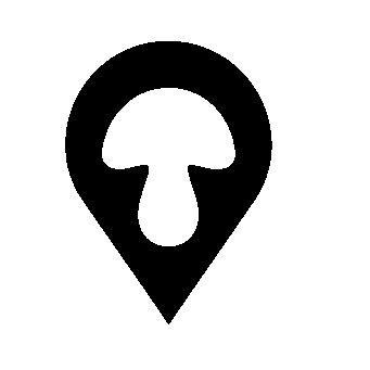 Mushroom Map Pin Logo