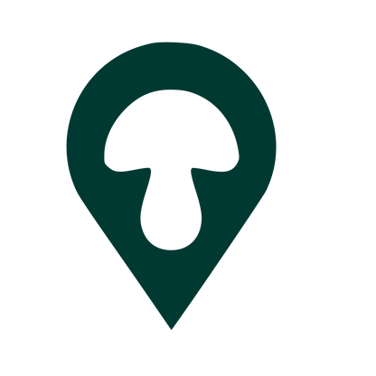 Mushroom Map Pin Logo #003932