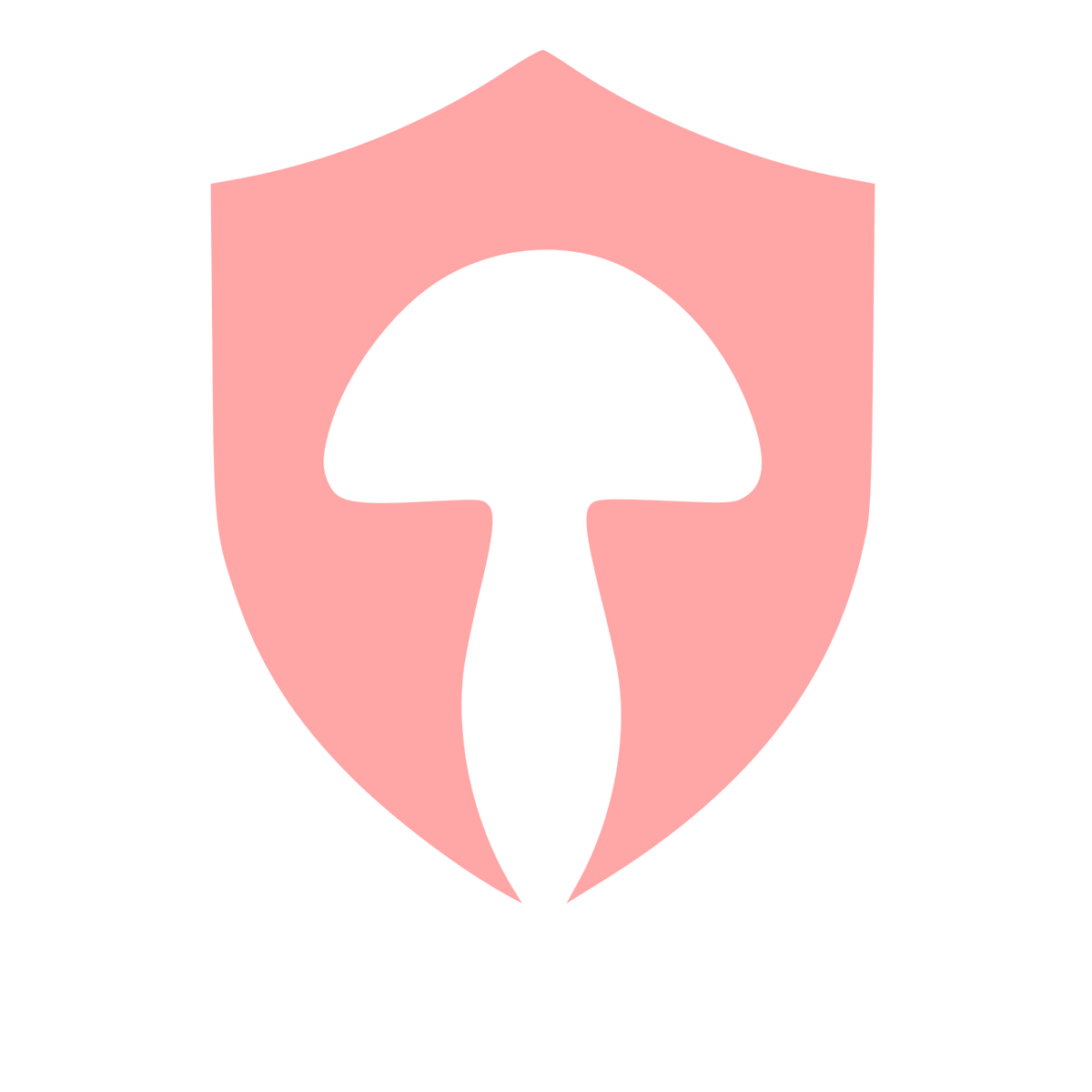 Mushroom Shield Logo #ffa6a6