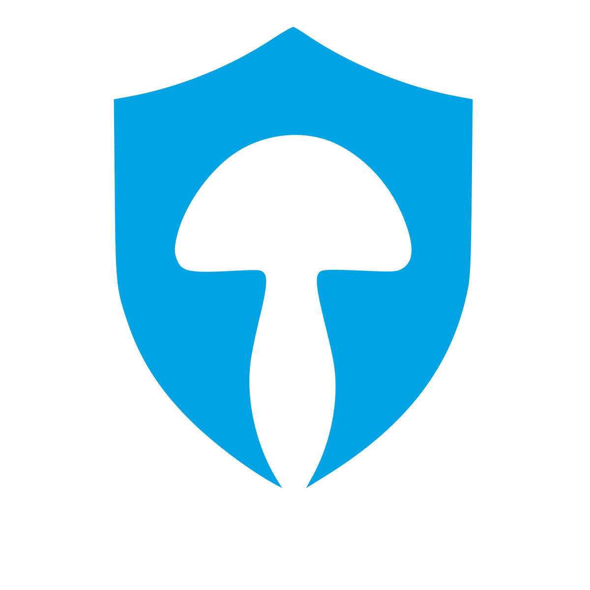 Mushroom Shield Logo #00a3e4