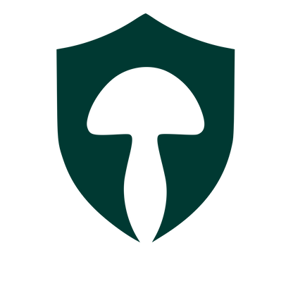 Mushroom Shield Logo #003932