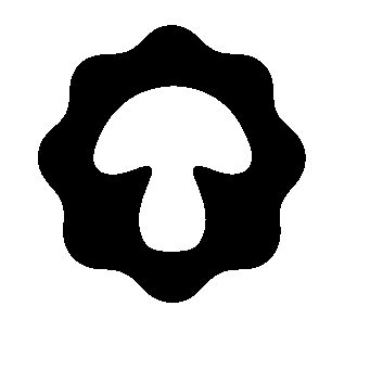 Mushroom Badge Seal Logo