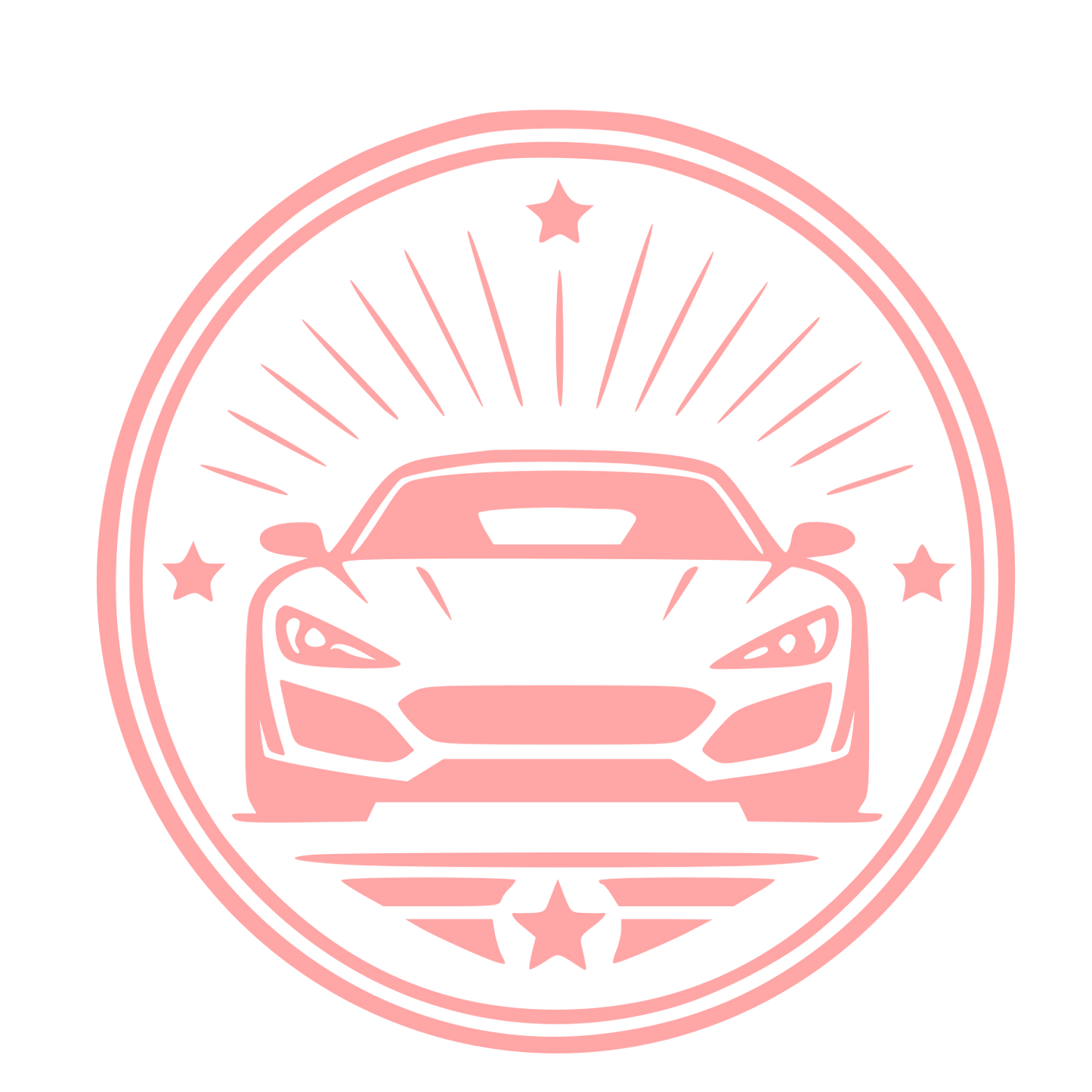 Sports Car Badge Logo #ffa6a6