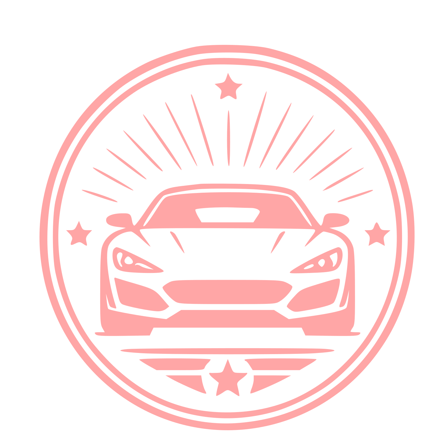 Sports Car Badge Logo #ffa6a6