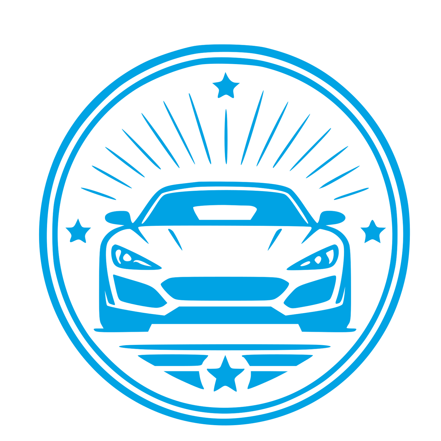 Sports Car Badge Logo #00a3e4