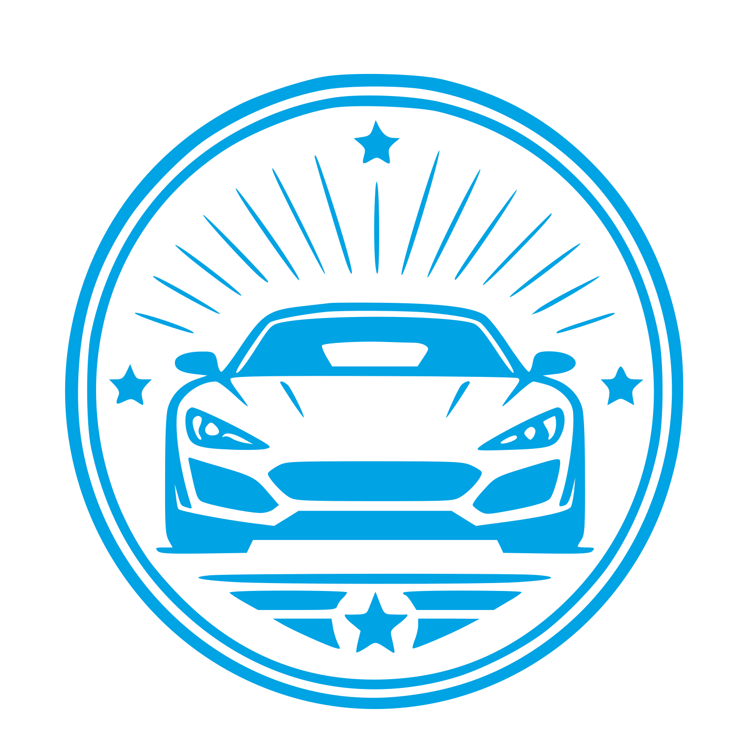 Sports Car Badge Logo #00a3e4