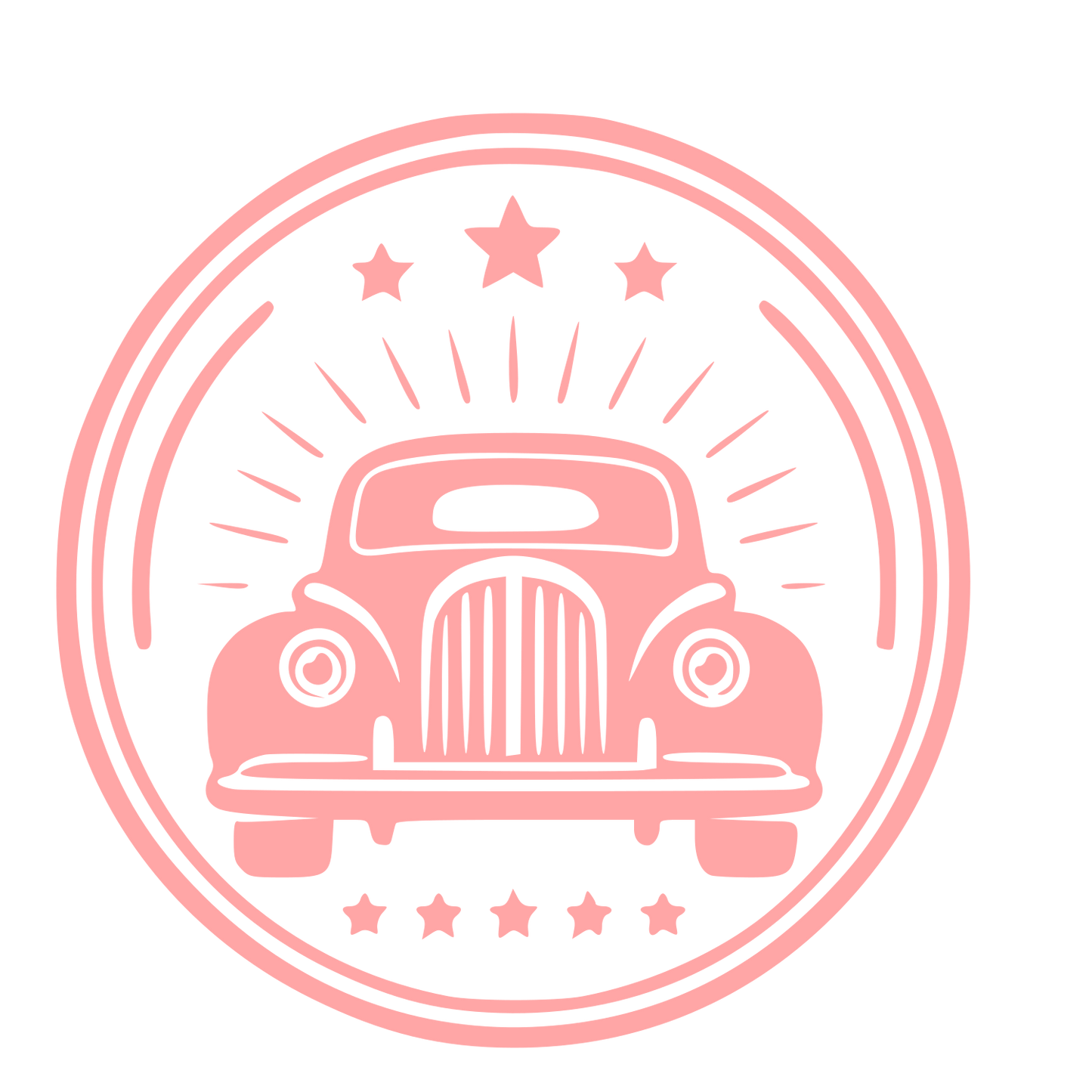 Vintage Car Badge Logo #ffa6a6