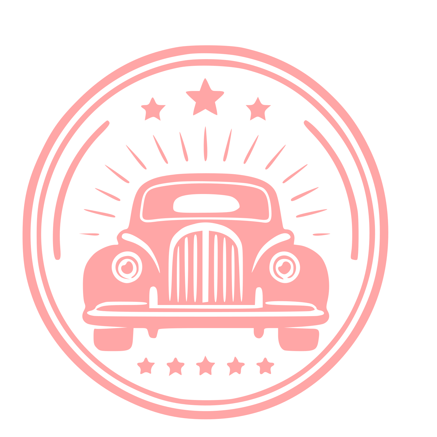 Vintage Car Badge Logo #ffa6a6