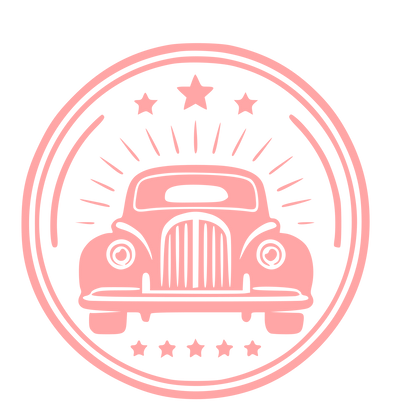 Vintage Car Badge Logo #ffa6a6
