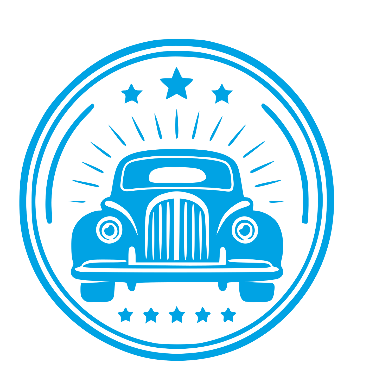Vintage Car Badge Logo #00a3e4