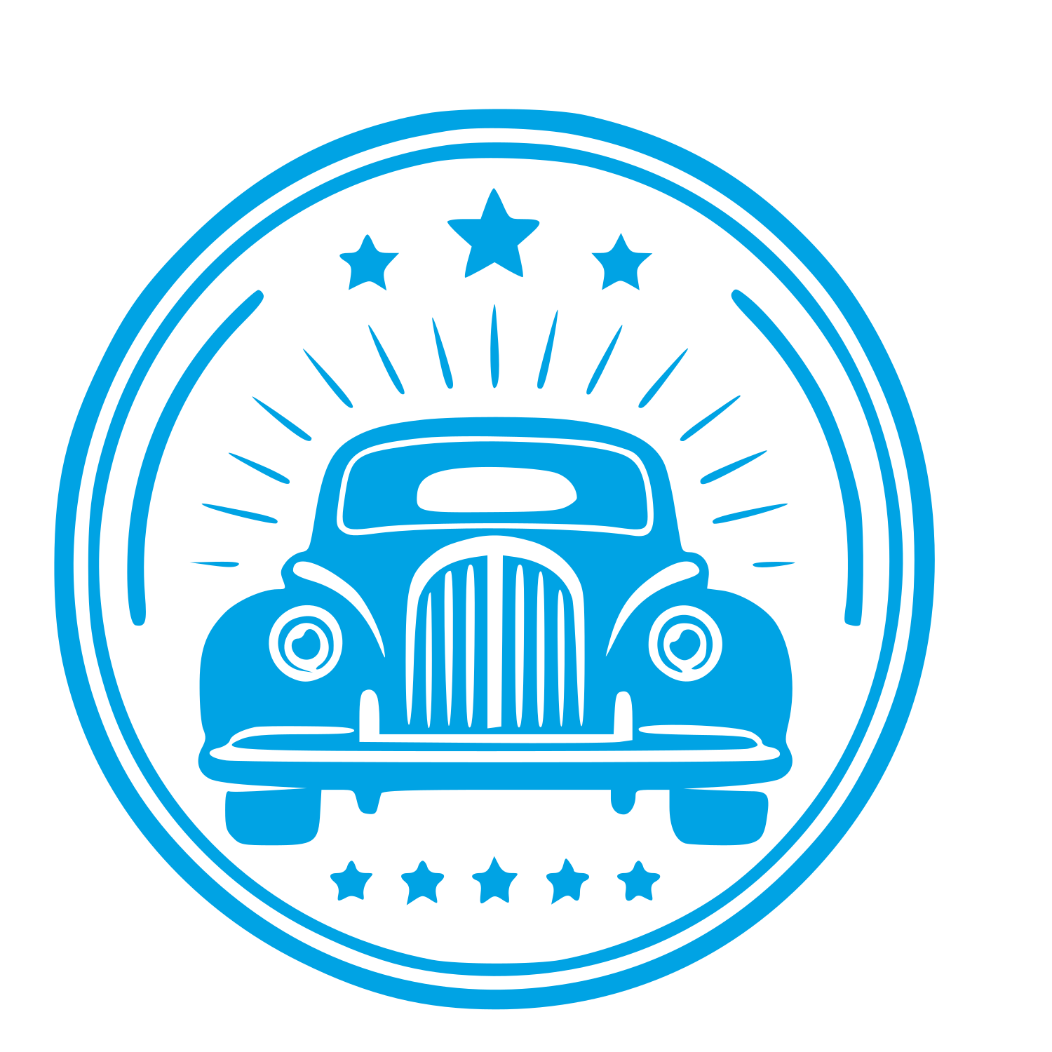 Vintage Car Badge Logo #00a3e4