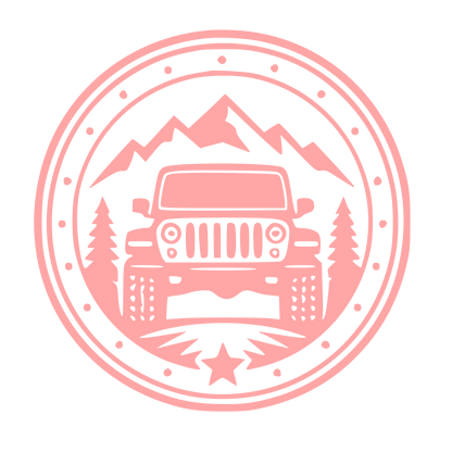 Off-Road Jeep Badge Logo #ffa6a6