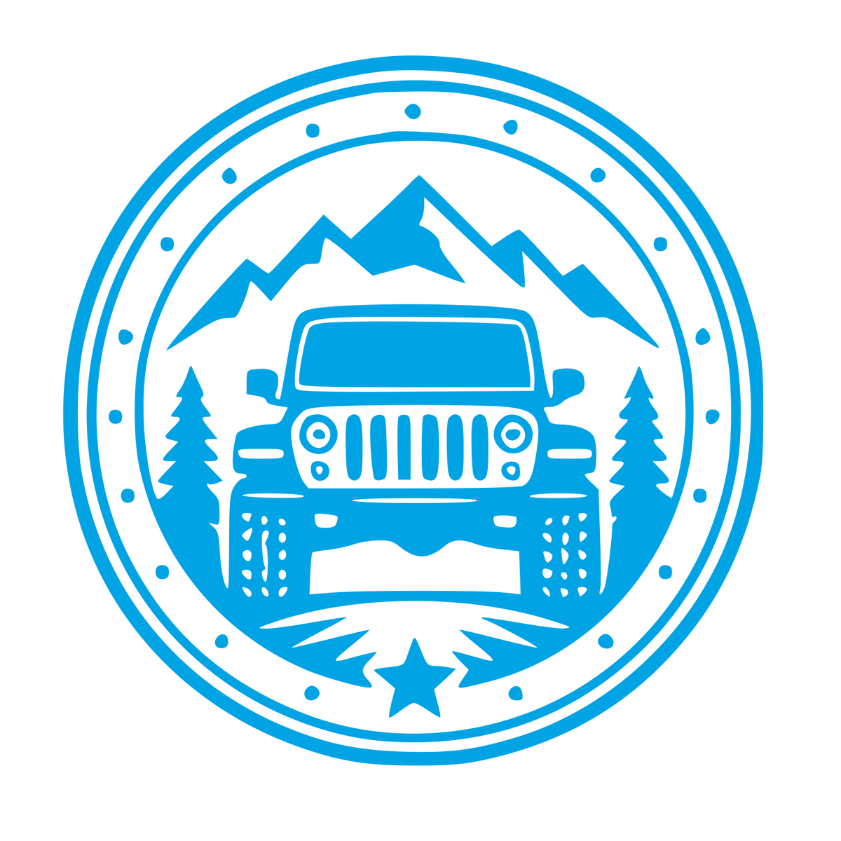 Off-Road Jeep Badge Logo #00a3e4