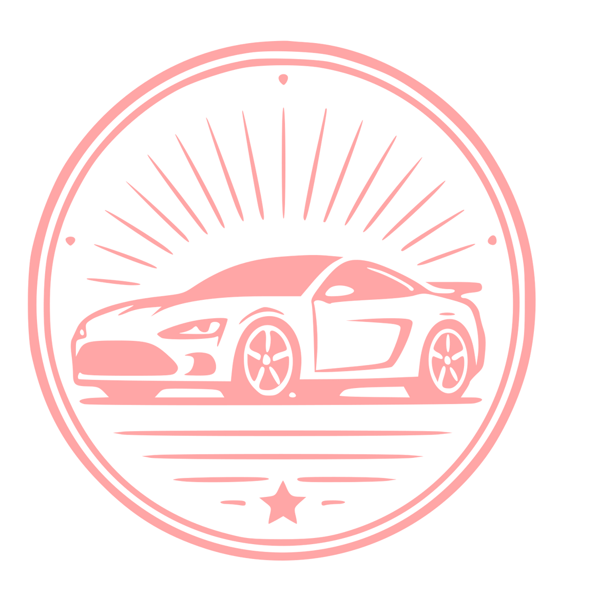 Sports Car Badge Logo #ffa6a6