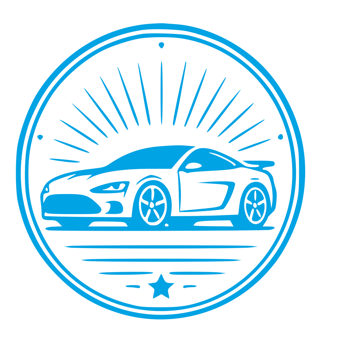 Sports Car Badge Logo #00a3e4