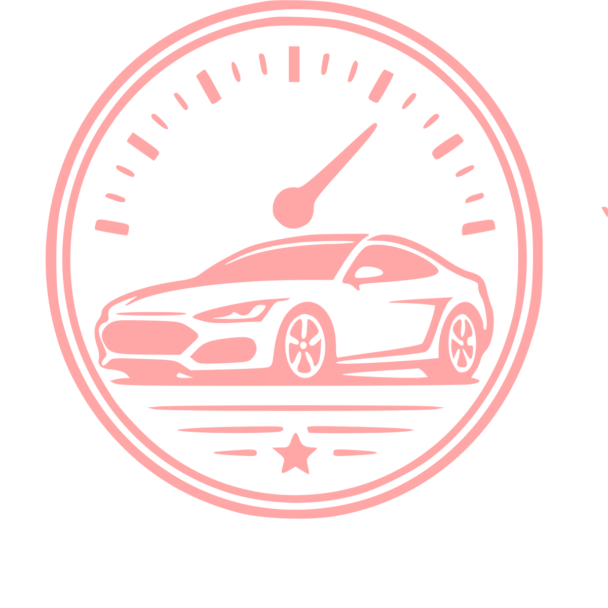 Car Speedometer Badge Logo #ffa6a6