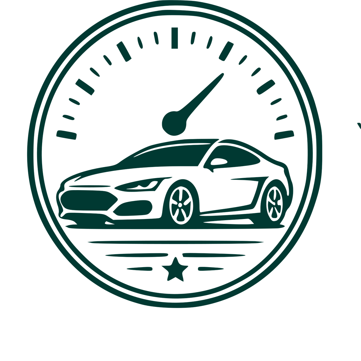 Car Speedometer Badge Logo #003932