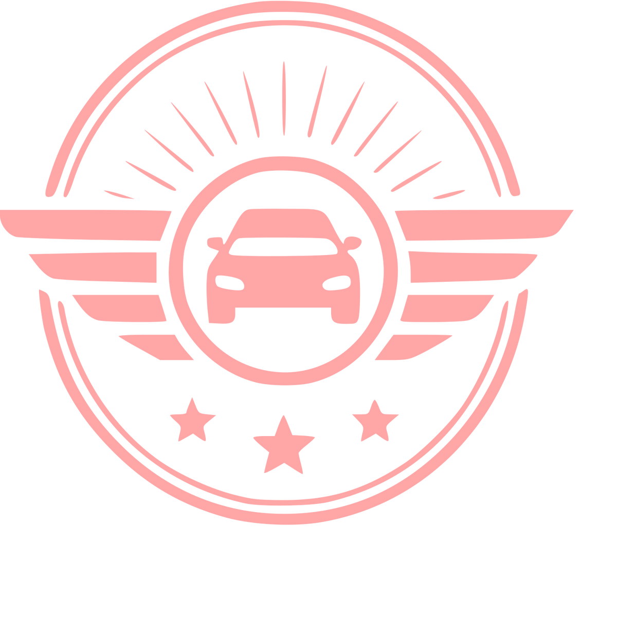Car Badge Wings Logo #ffa6a6