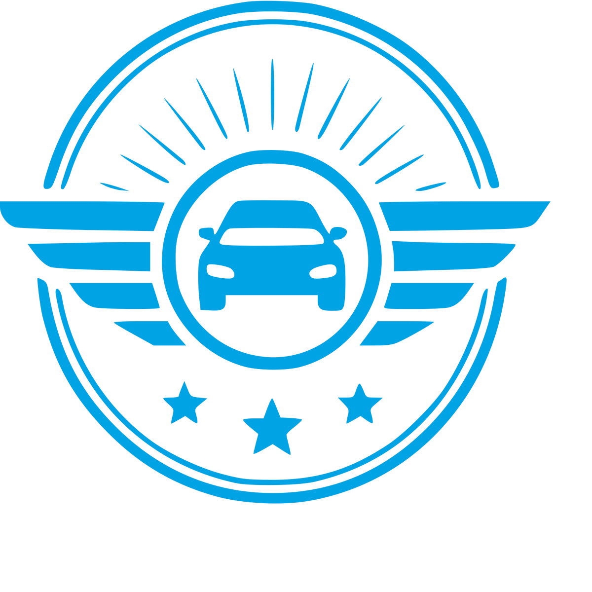 Car Badge Wings Logo #00a3e4