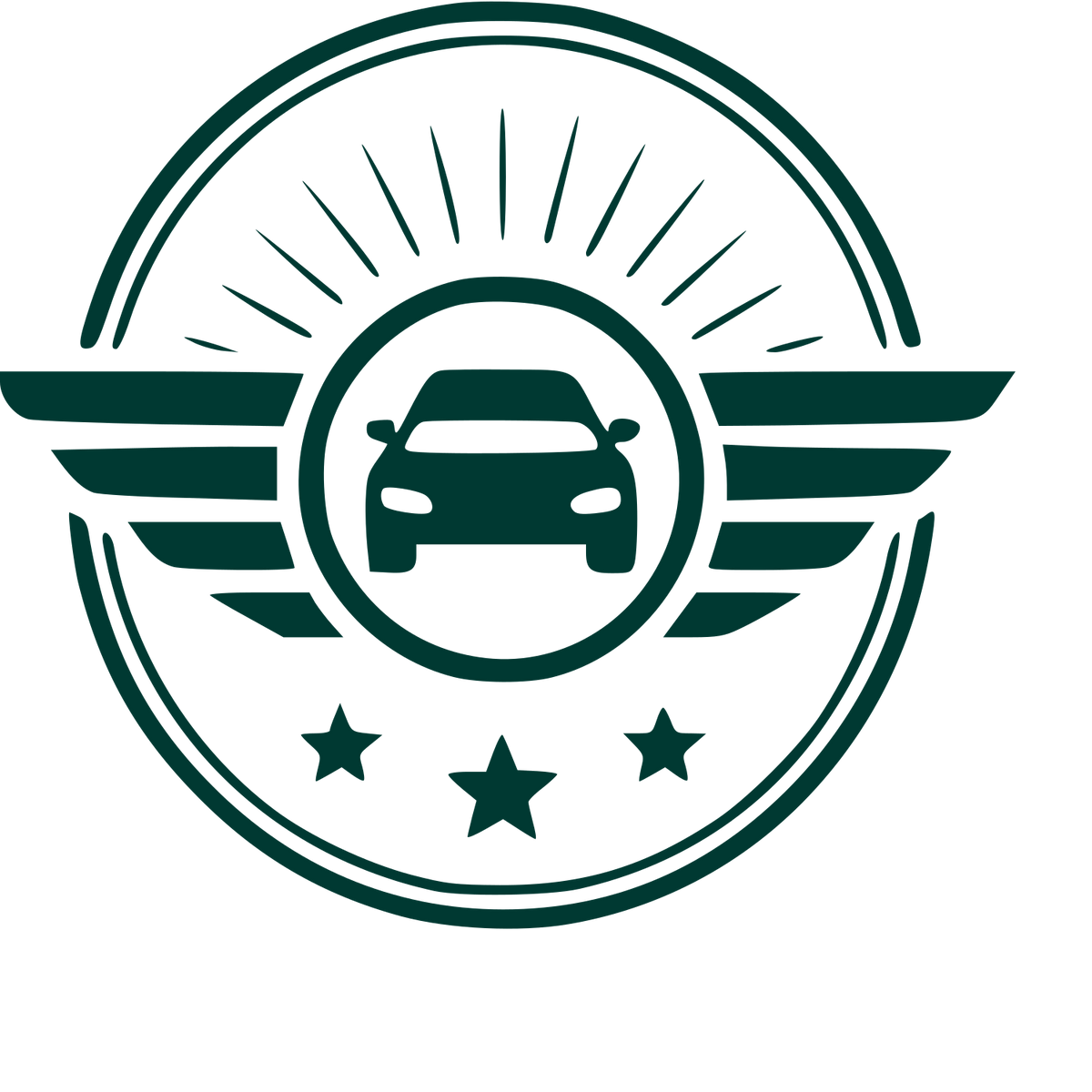 Car Badge Wings Logo #003932