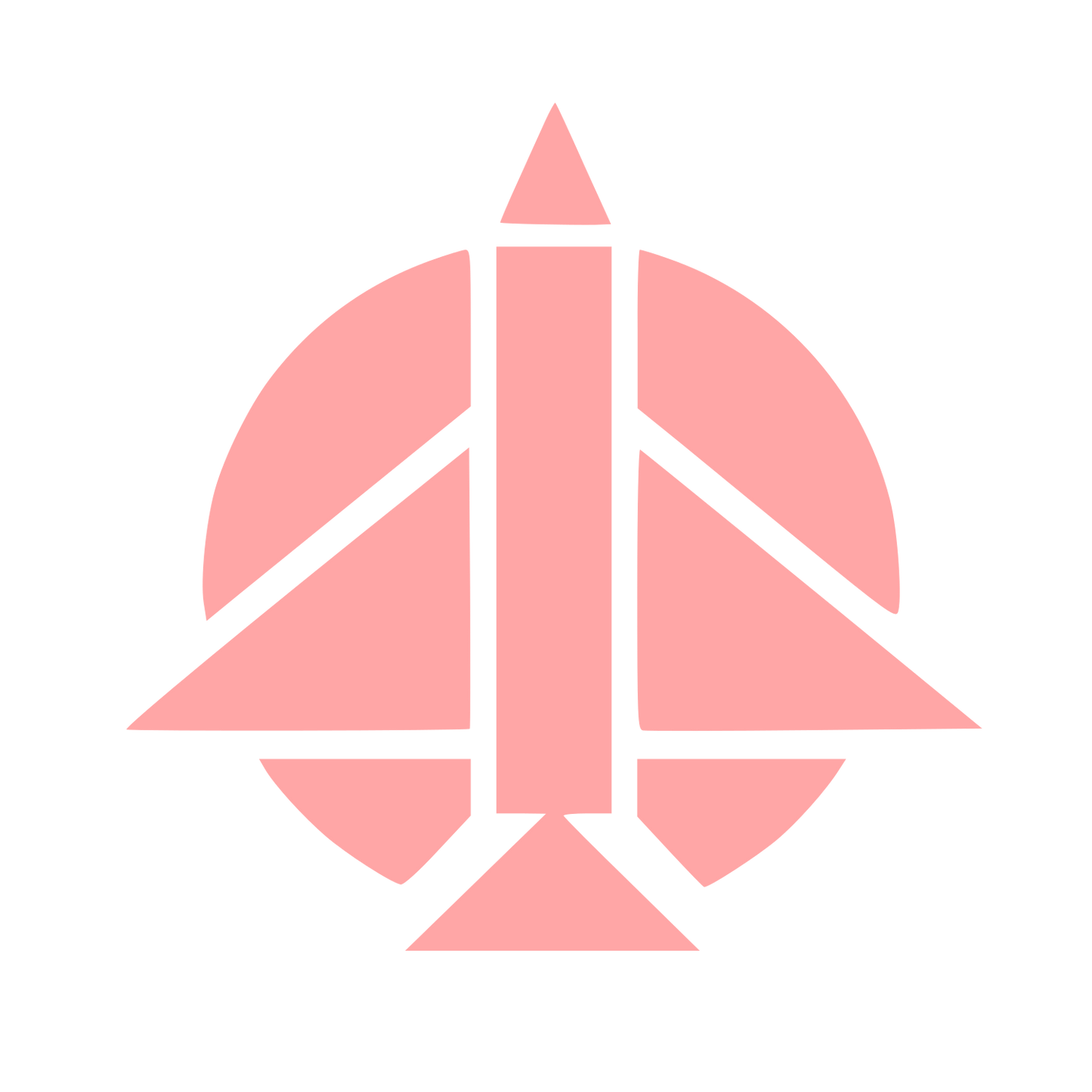 Bauhaus Jet Plane Logo #ffa6a6