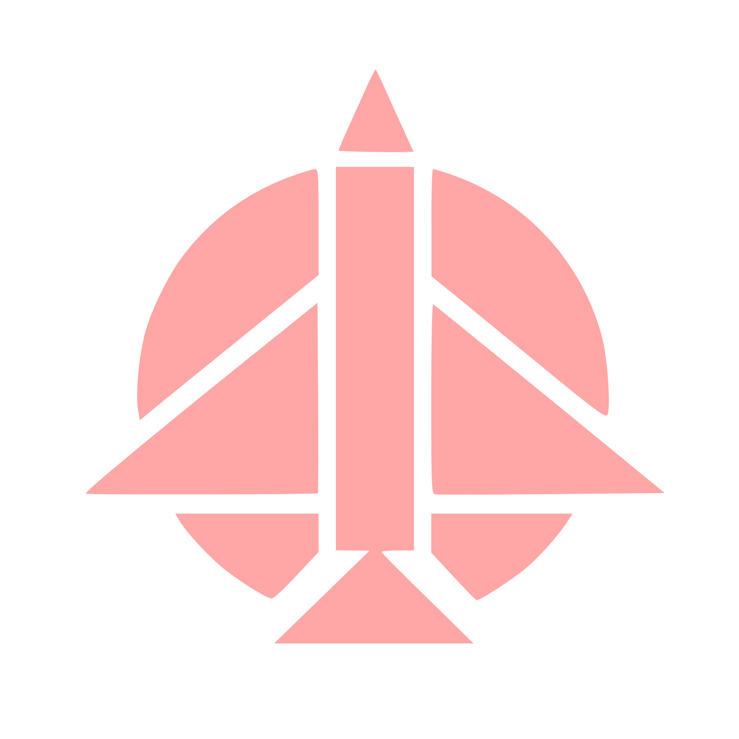 Bauhaus Jet Plane Logo #ffa6a6