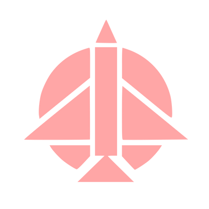 Bauhaus Jet Plane Logo #ffa6a6
