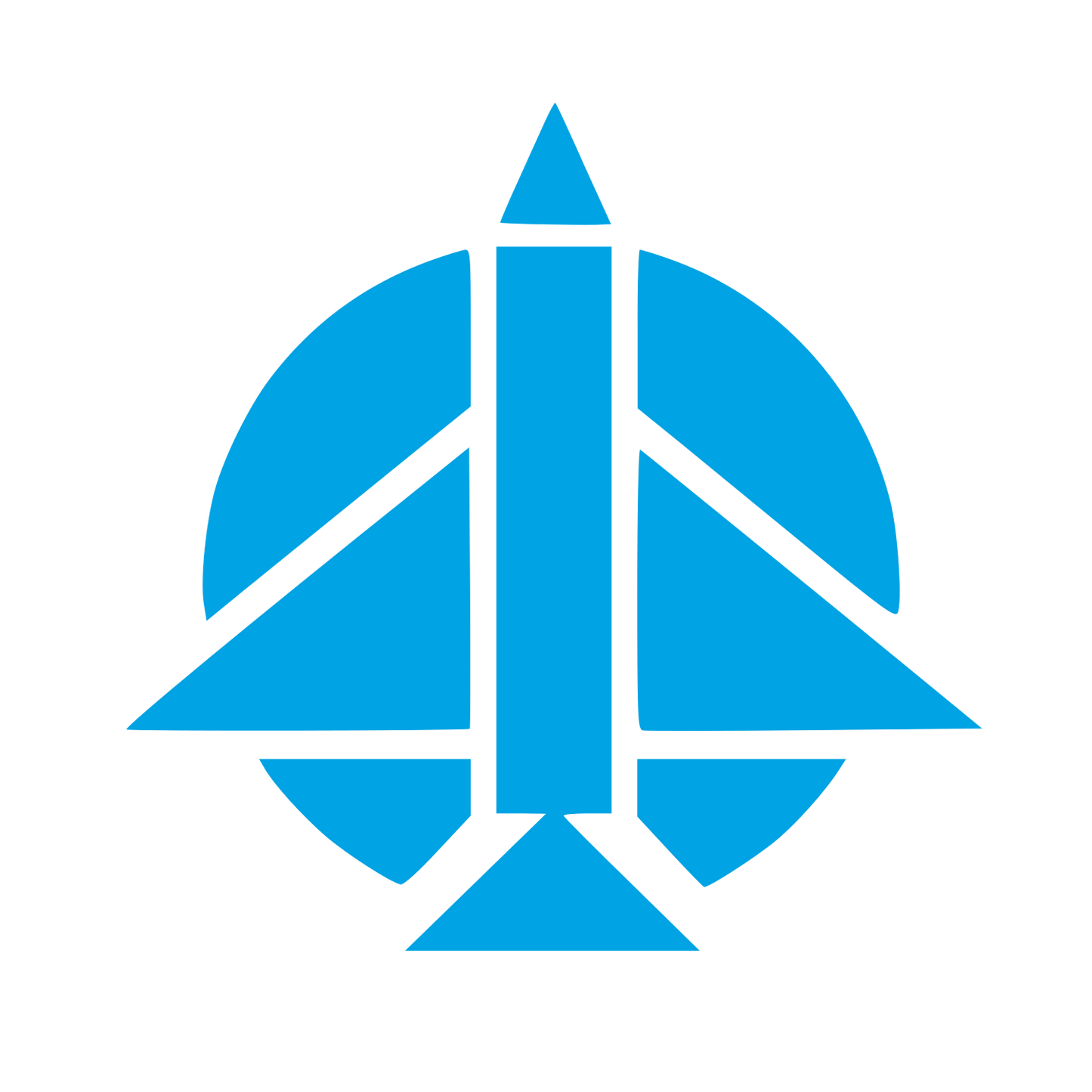 Bauhaus Jet Plane Logo #00a3e4