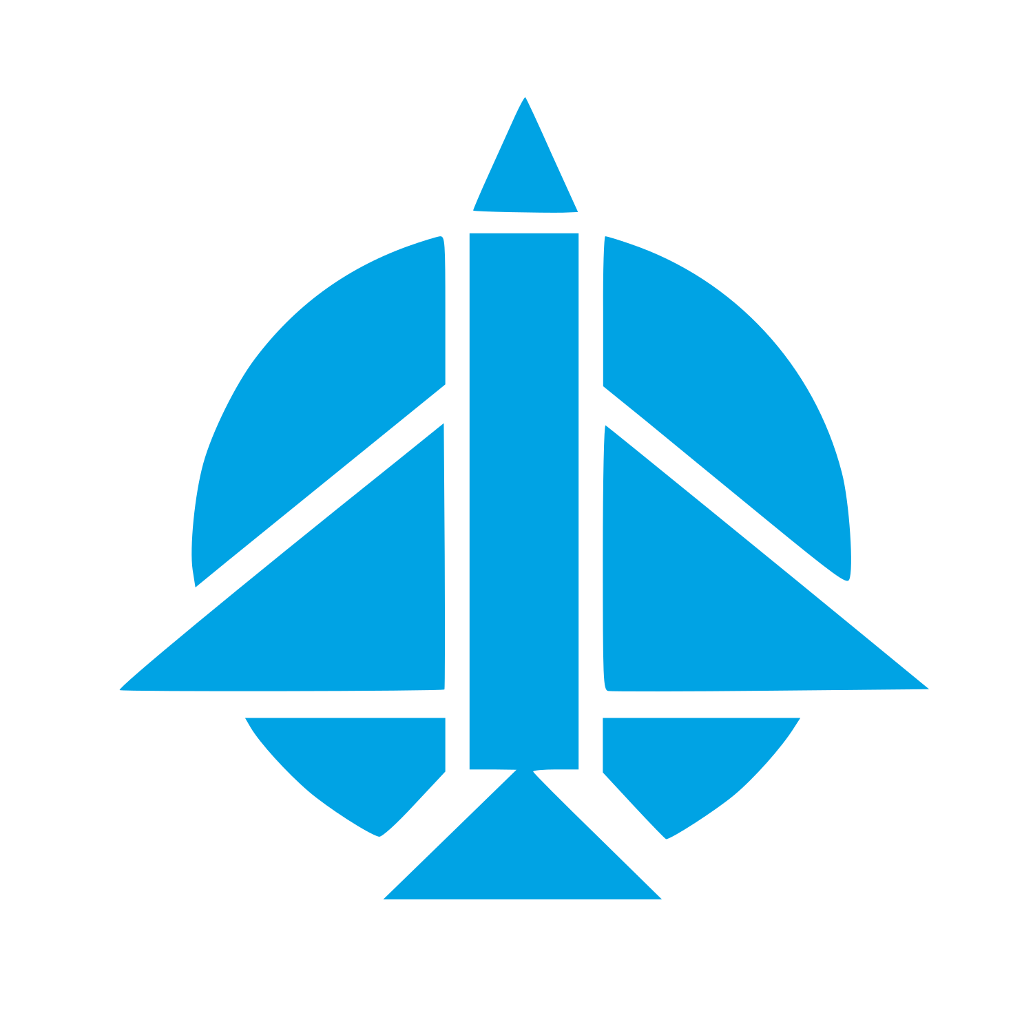 Bauhaus Jet Plane Logo #00a3e4
