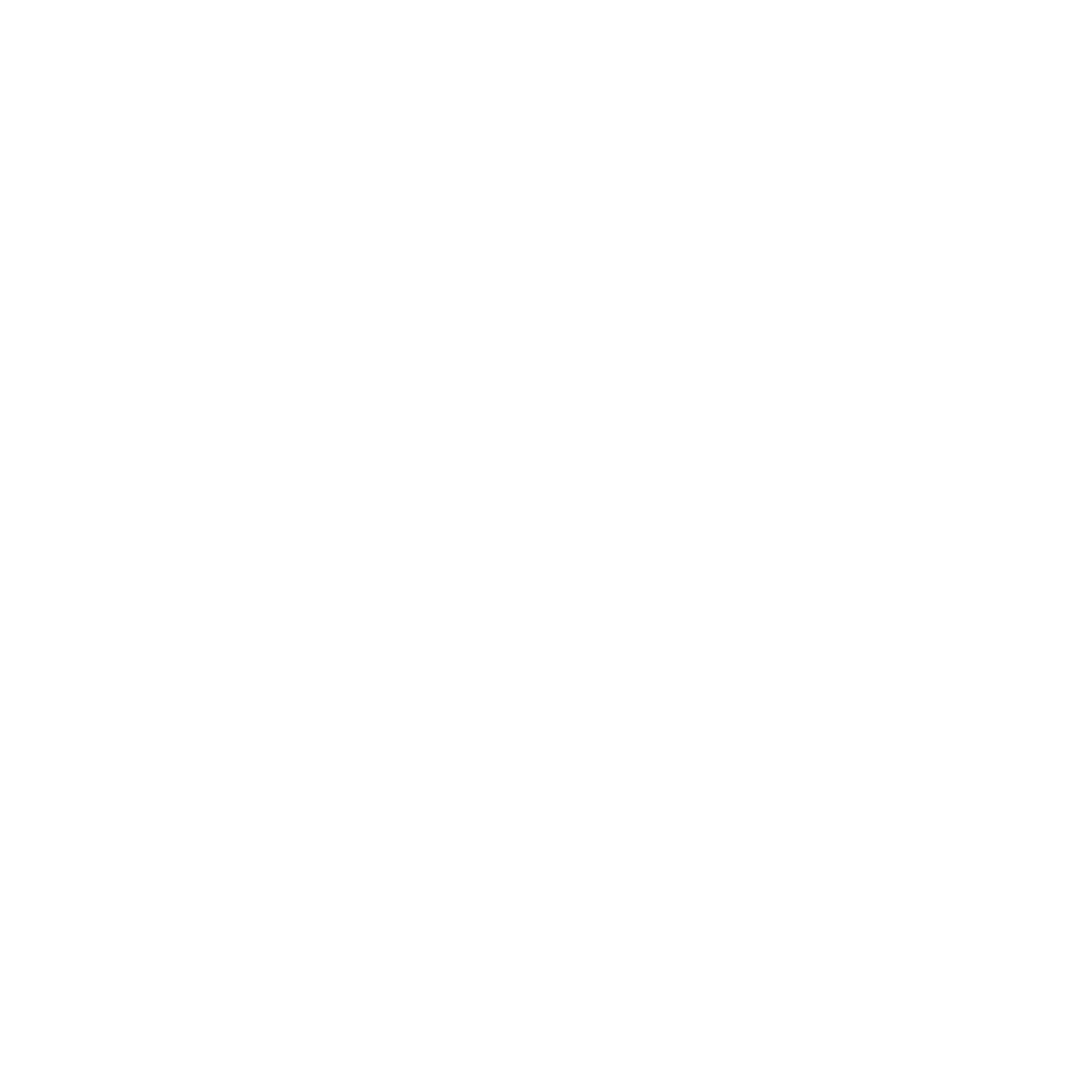 Bauhaus Jet Plane Logo #ffffff