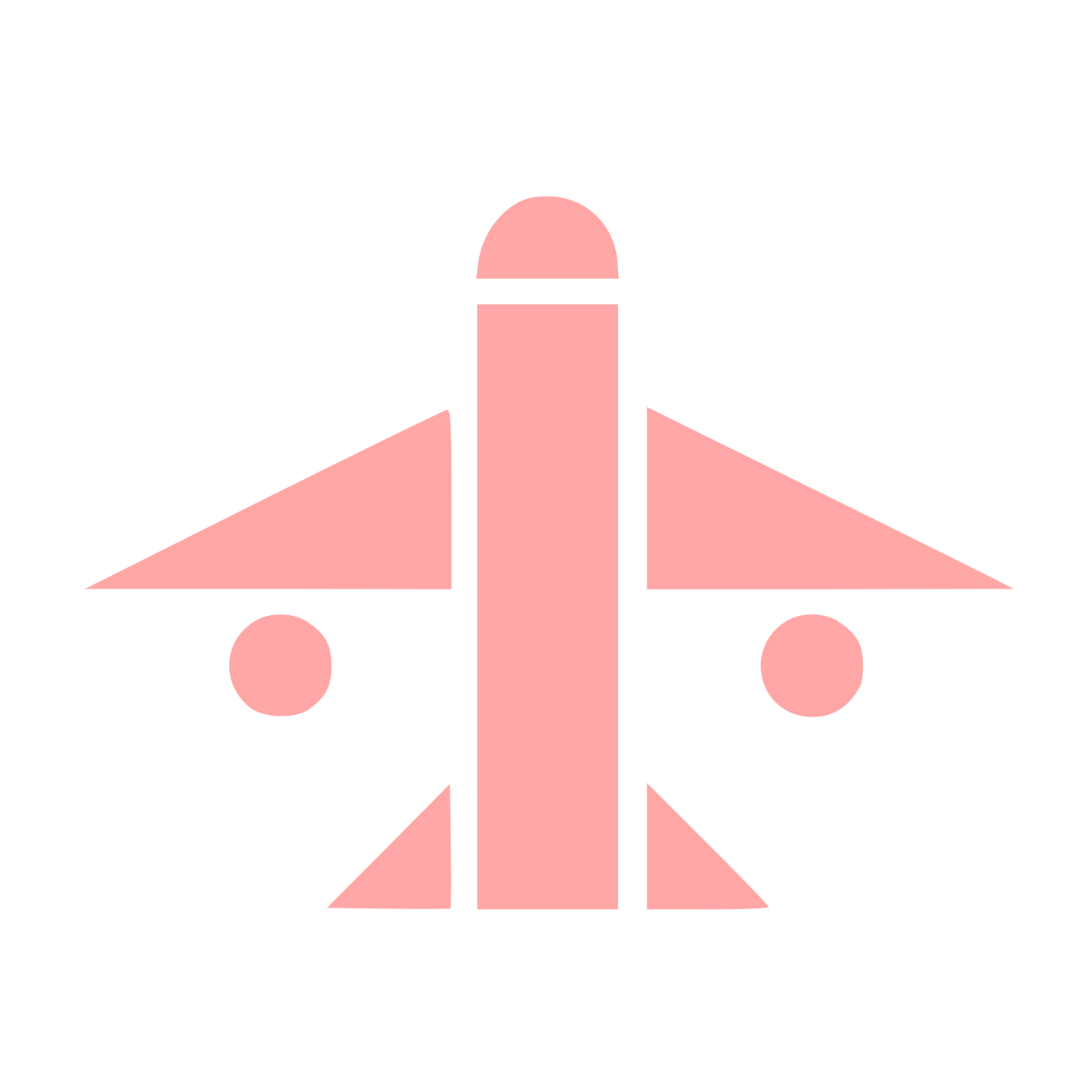 Bauhaus Airplane Logo #ffa6a6