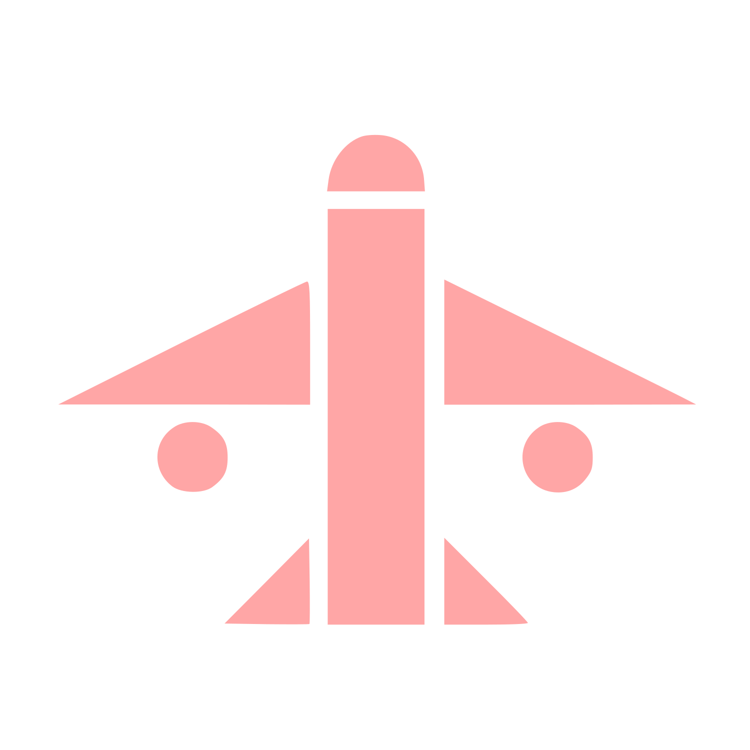 Bauhaus Airplane Logo #ffa6a6