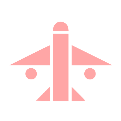 Bauhaus Airplane Logo #ffa6a6