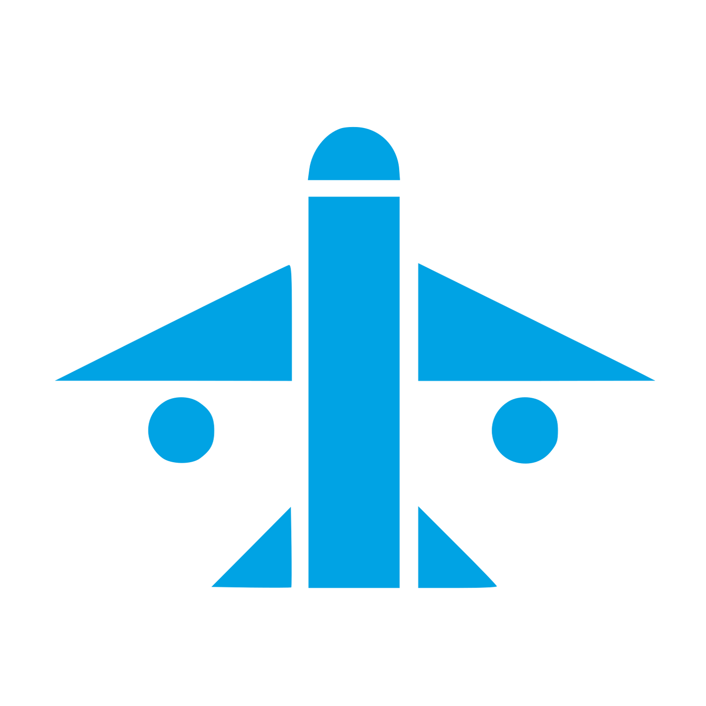 Bauhaus Airplane Logo #00a3e4