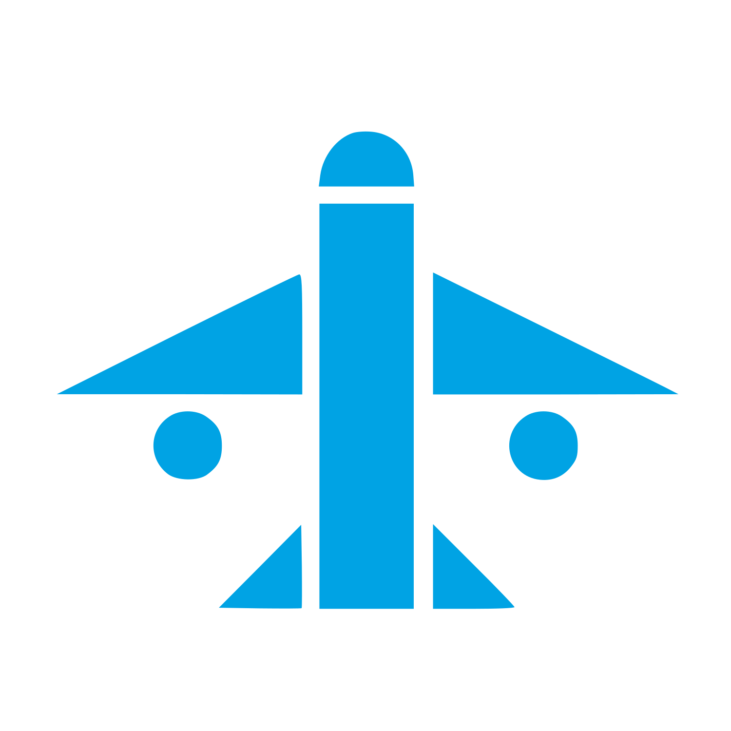 Bauhaus Airplane Logo #00a3e4