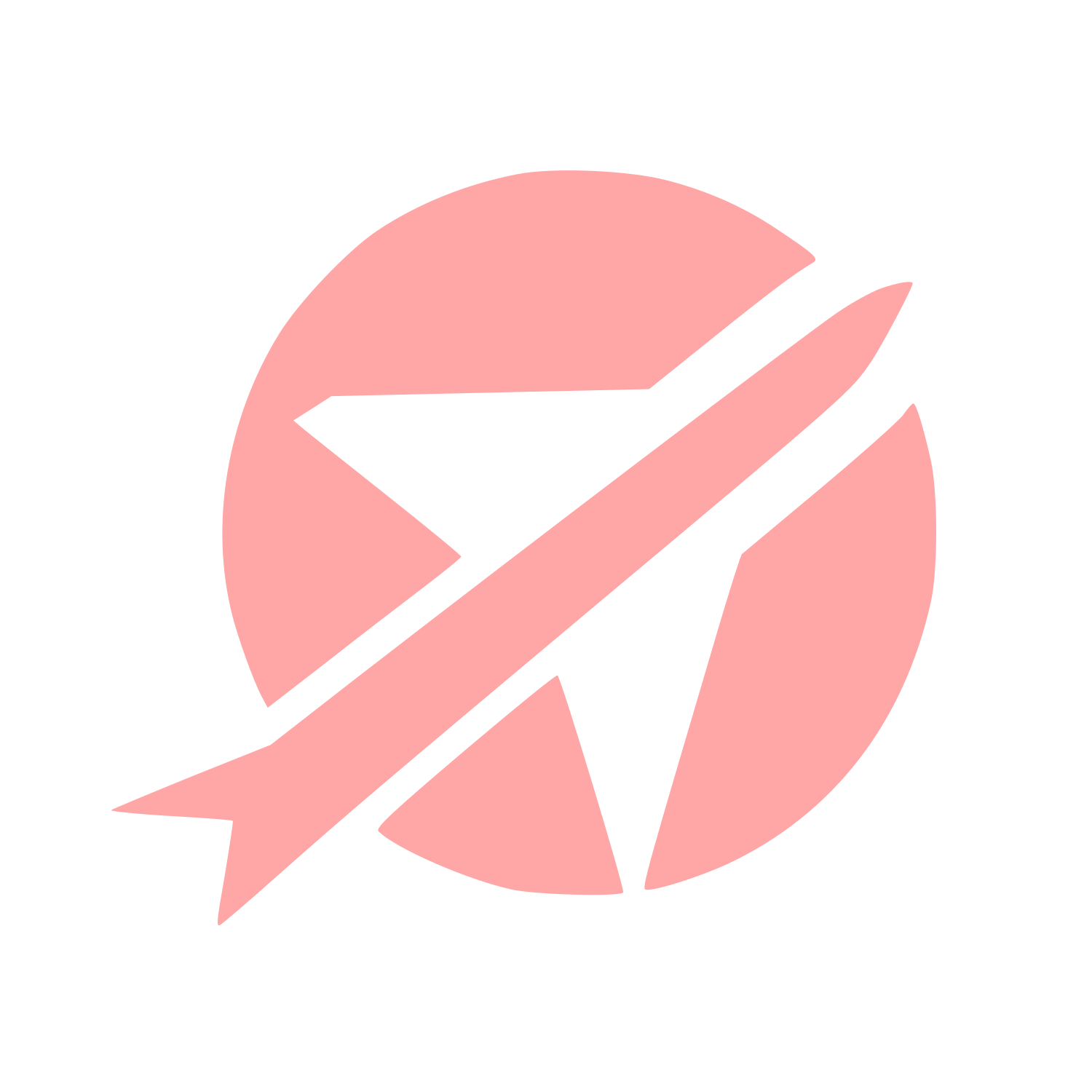 Bauhaus Airplane Circle Logo #ffa6a6