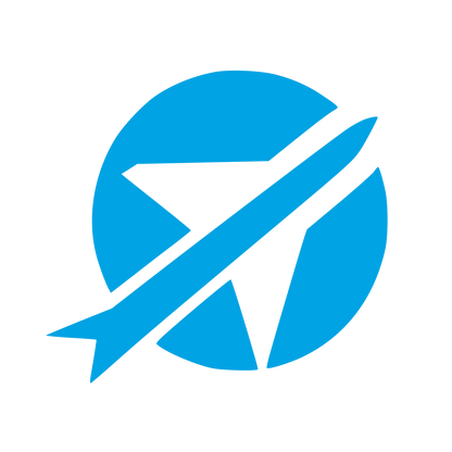 Bauhaus Airplane Circle Logo #00a3e4